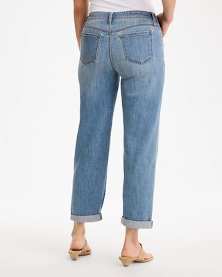 Embellished Vintage Boyfriend Crop Jeans click to view larger image.