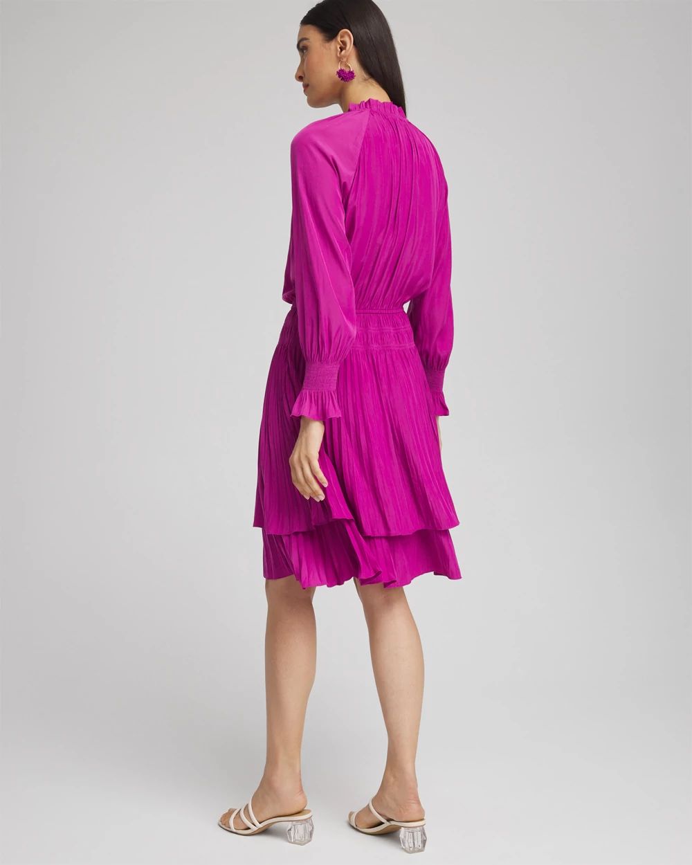 Drop Waist Pleated Tier Dress