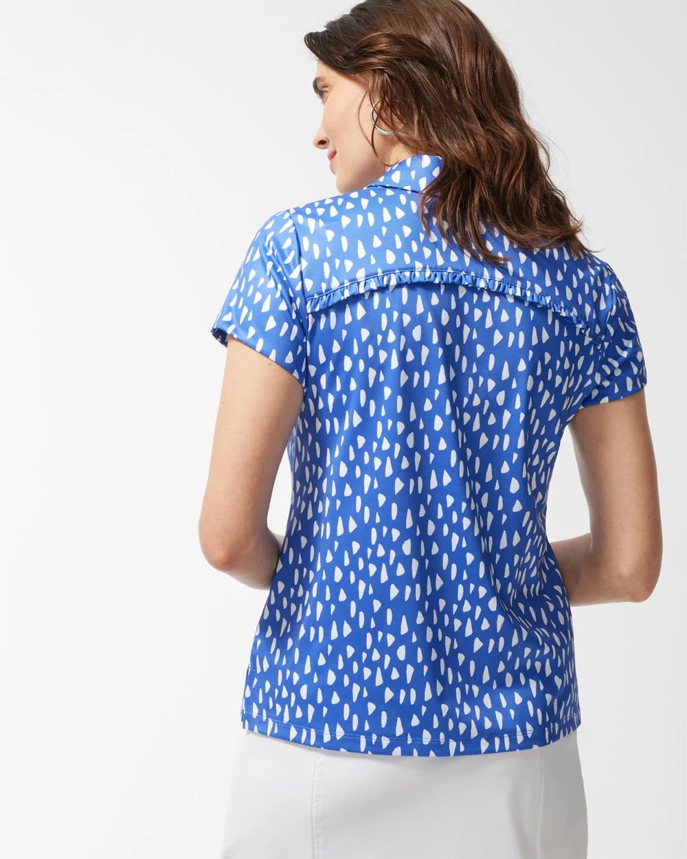 Zenergy UPF Pebble Ruffle Yoke Polo