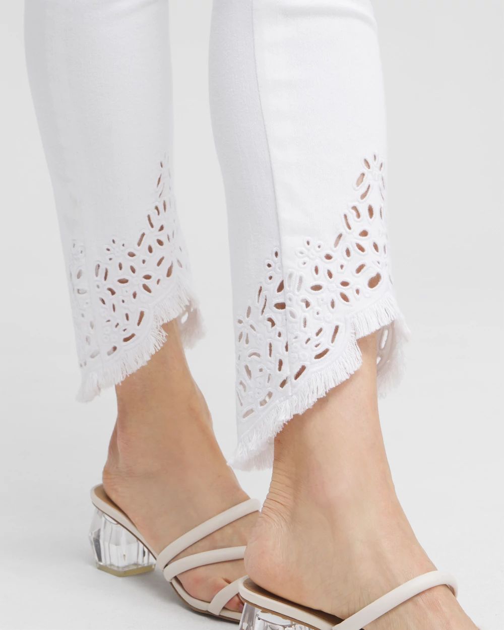 No Stain Tulip Hem Pull-on Ankle Jeggings