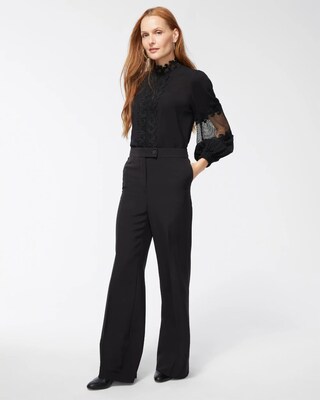 Black Label Lace Trim Top