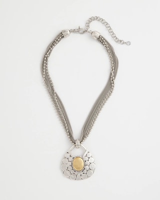 Island Metal Pendant Necklace