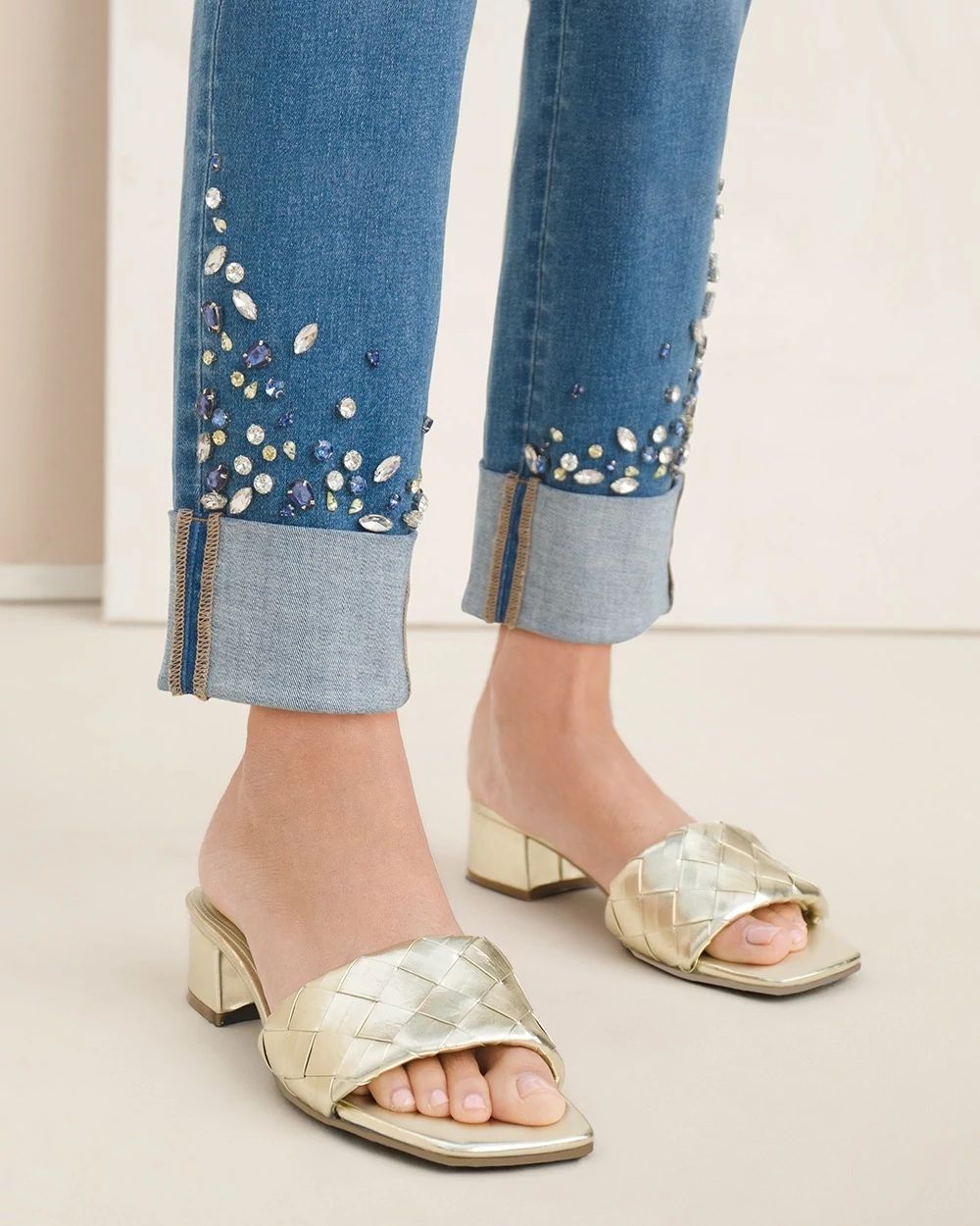 Embellished Cuff Pull-On Jegging