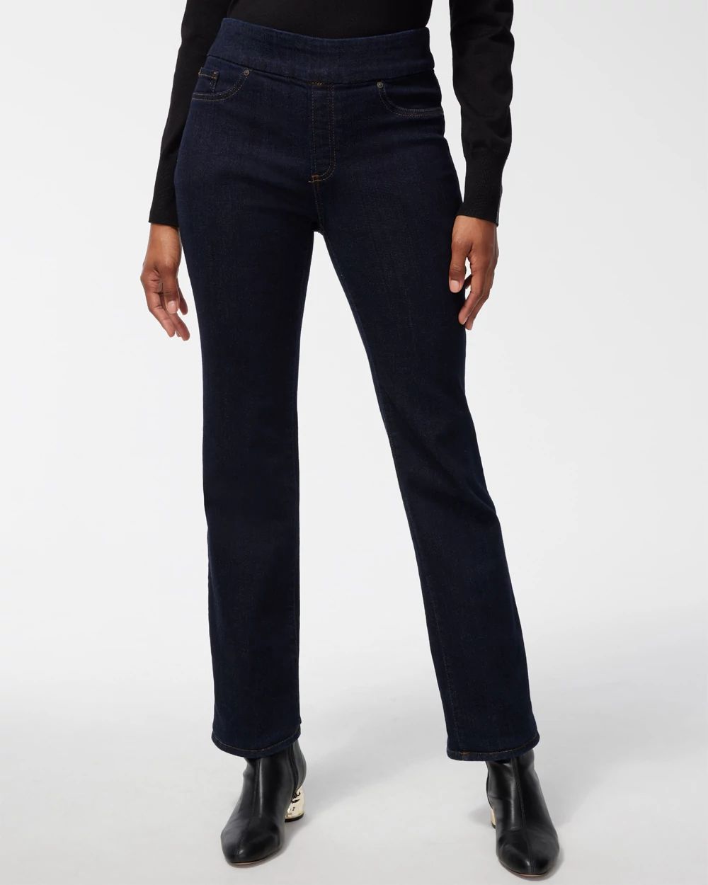 Denim Slim Pull-On Boot-Cut Jeggings