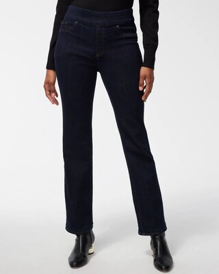 Denim Slim Pull-On Boot-Cut Jeggings