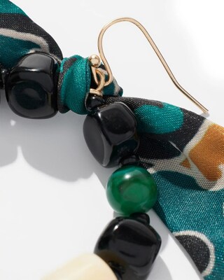 Beaded Drop Hoops