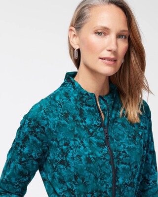Zenergy Abstract Print Seamed Jacket