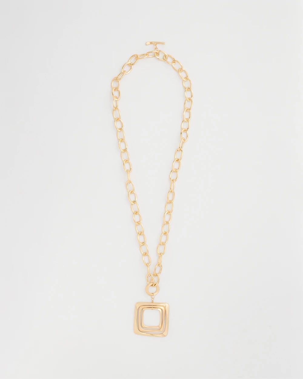 Adjustable Square Pendant Necklace