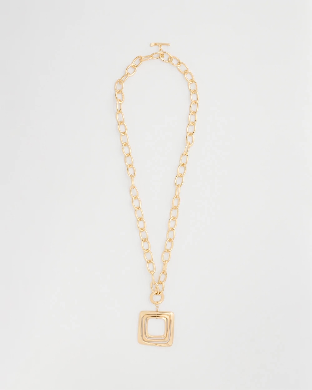 Adjustable Square Pendant Necklace