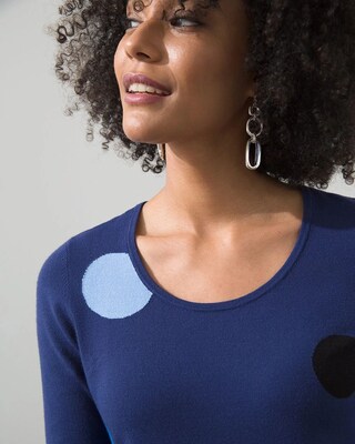 Polka Dot Print Sweater