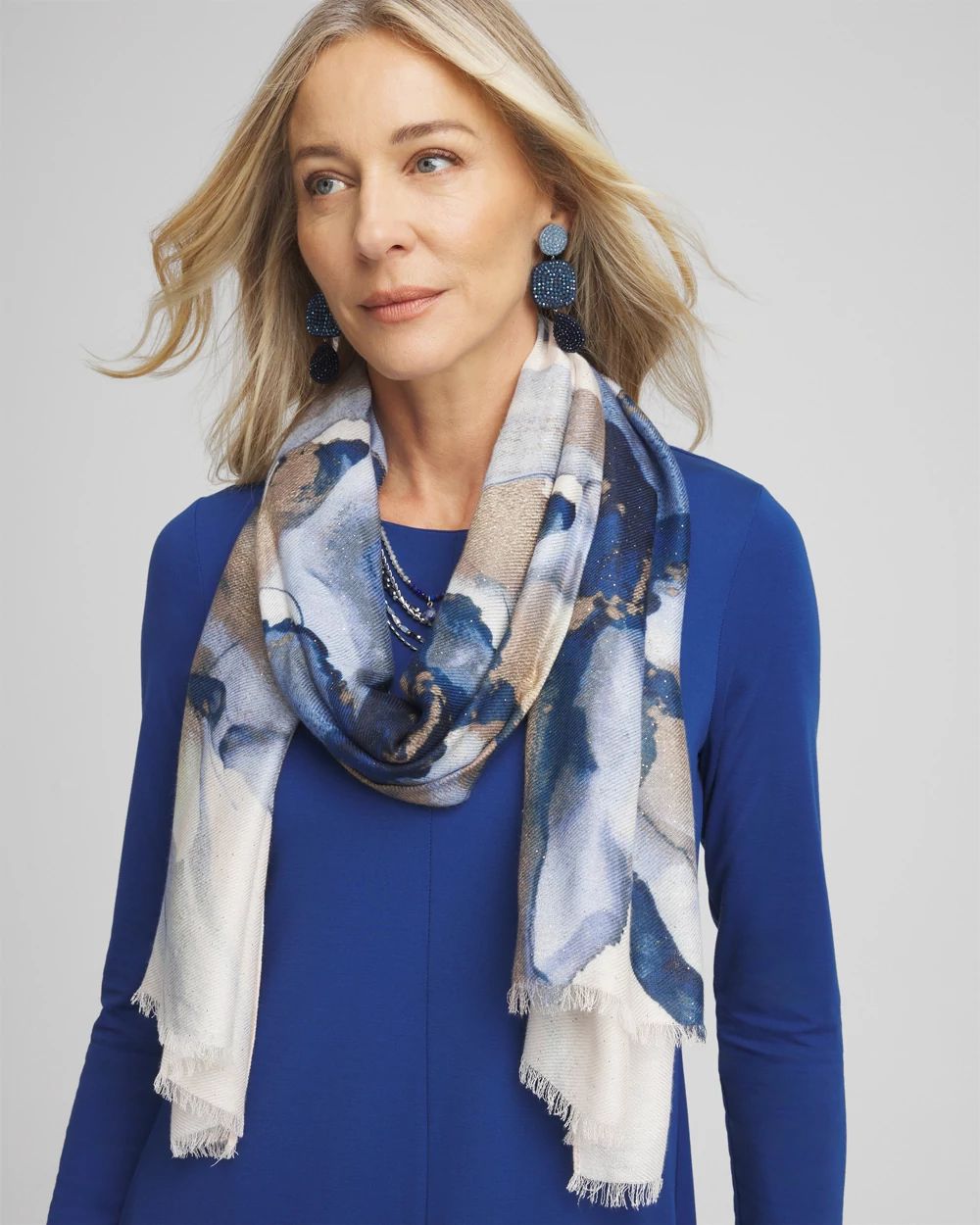 Ocean Glitz Oblong Scarf