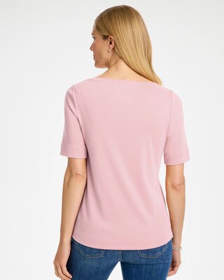 Pima Elbow Sleeve Tee click to view larger image.