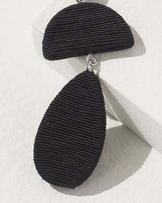 Black Tiered Drop Earrings