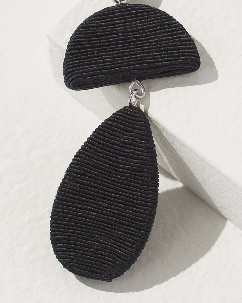Black Tiered Drop Earrings