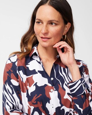 No Iron Stretch Floral Shirt