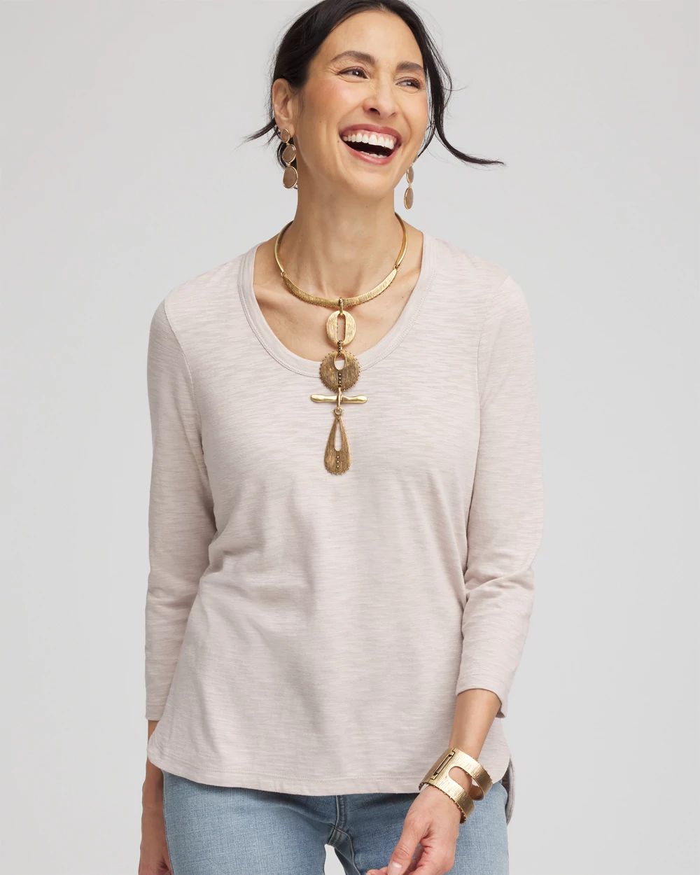 Slub 3/4-Sleeve Tee