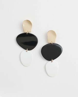No Droop™ Two Tone Linear Earrings