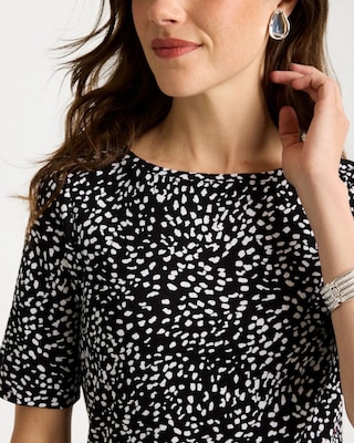 Printed Pima Elbow Sleeve Tee click to view larger image.