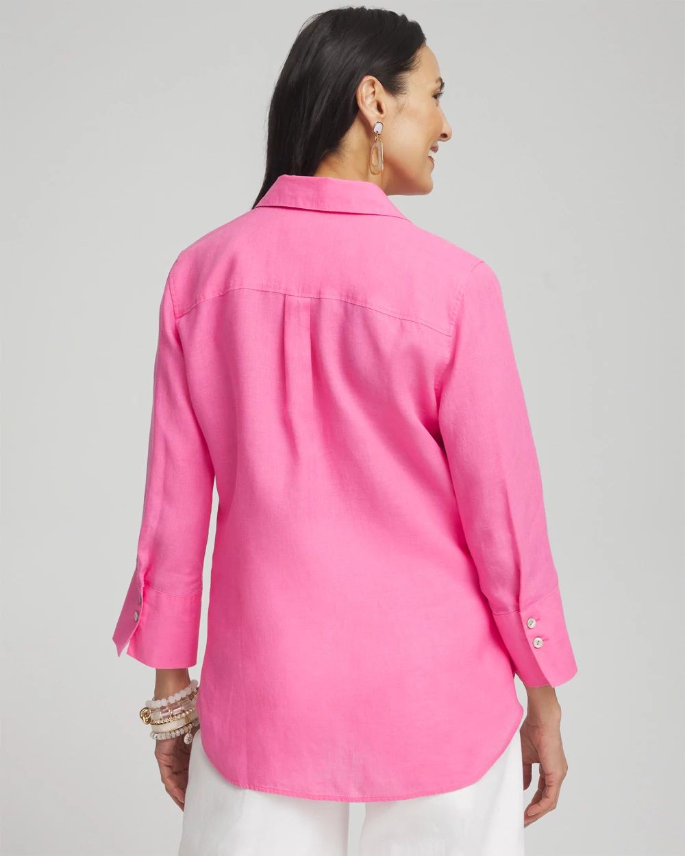 No Iron™ Linen 3/4 Sleeve Shirt
