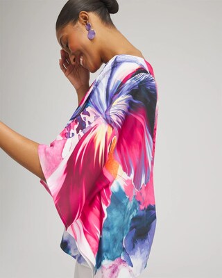 Floral Watercolor Poncho