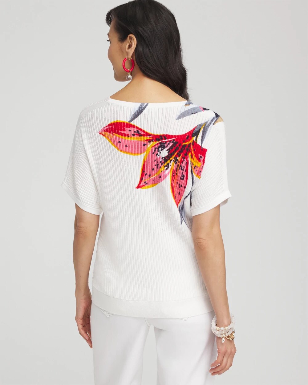 Floral Print Dolman Pullover