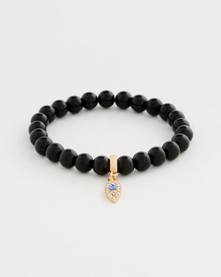Evil Eye Charm Stretch Bracelet