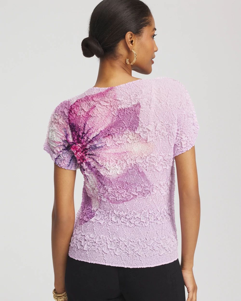 Travelers™ Collection Tropical-Floral Textured Top