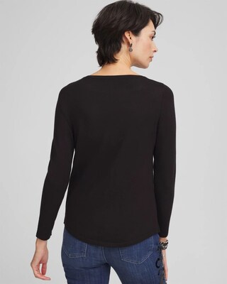 Caviar Bead Bateau Neck Sweater click to view larger image.