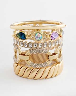 Multi Gem Chain Bracelet click to view larger image.