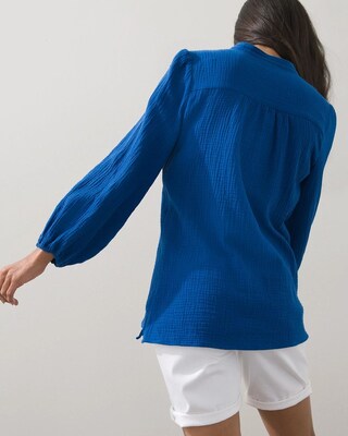 Gauze Button Down Top