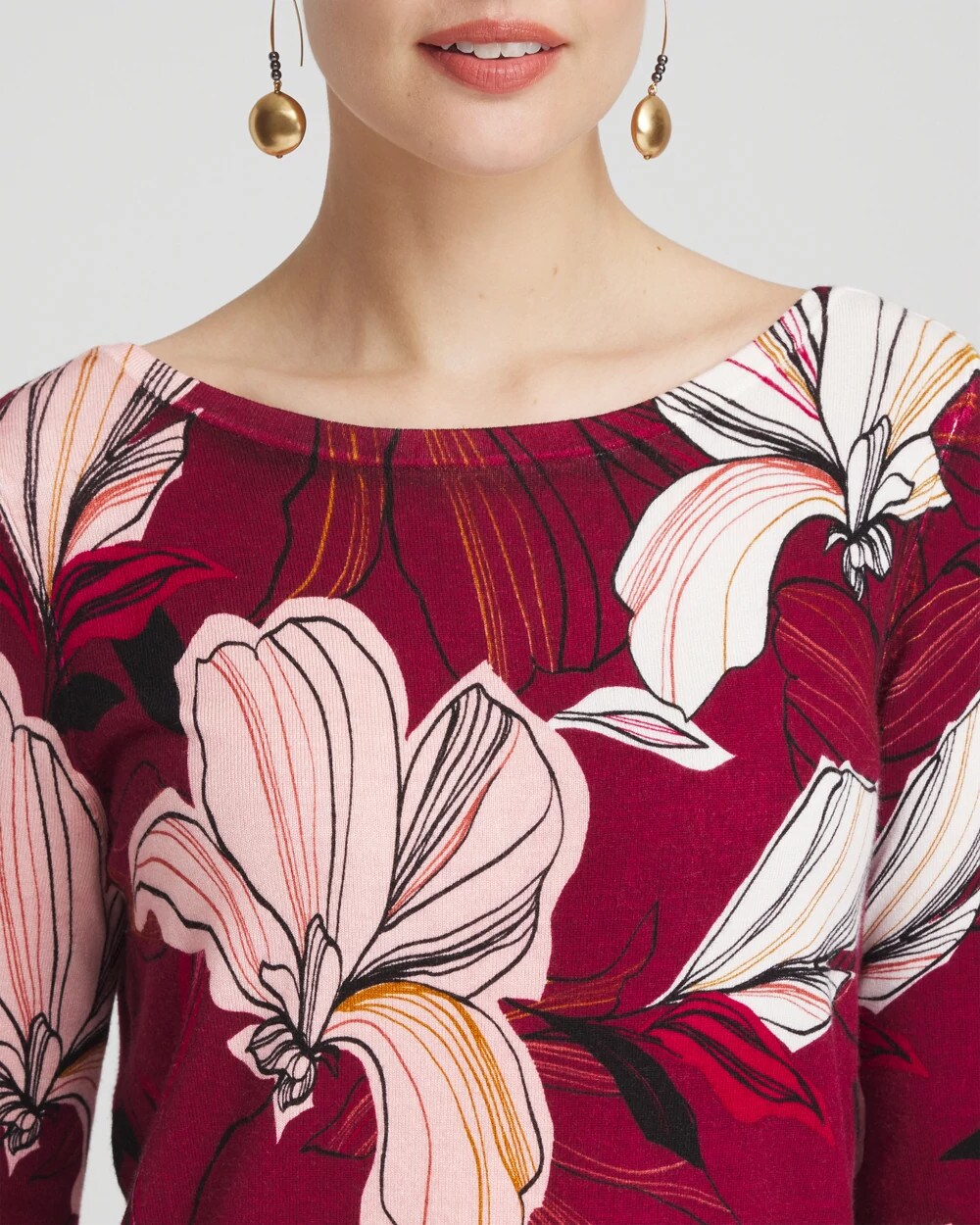 Blooms Long Sleeve Pullover Sweater