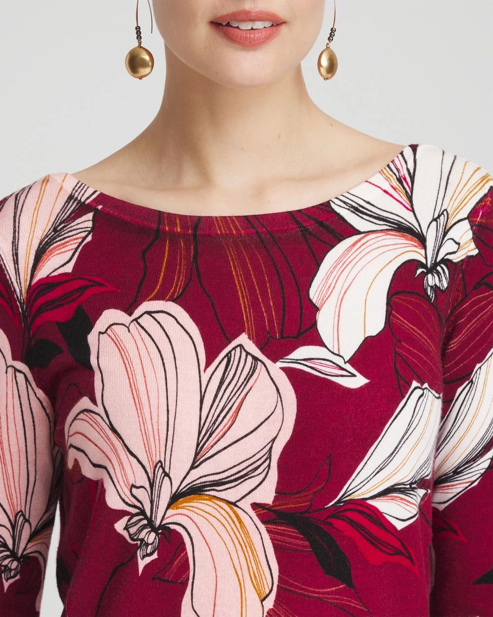 Blooms Long Sleeve Pullover Sweater