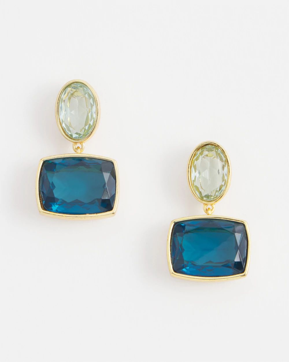 No Droop™ Blue-Green Drop Earrings