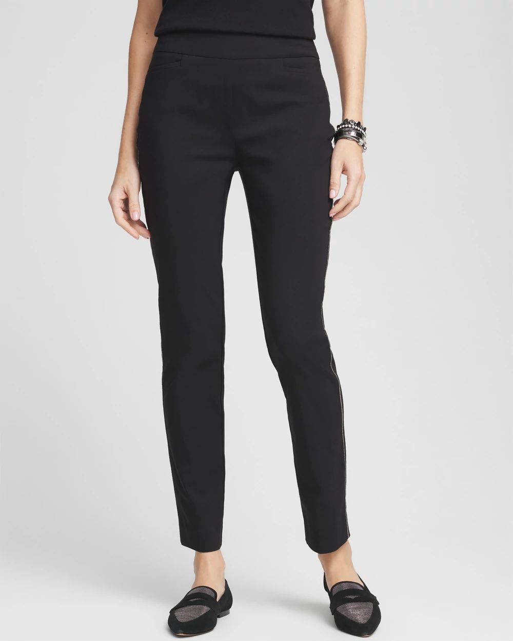 Brigitte Beaded Slim Ankle Pants