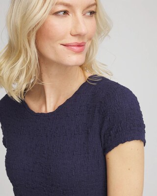 Textured Cap Sleeve Tee click to view larger image.