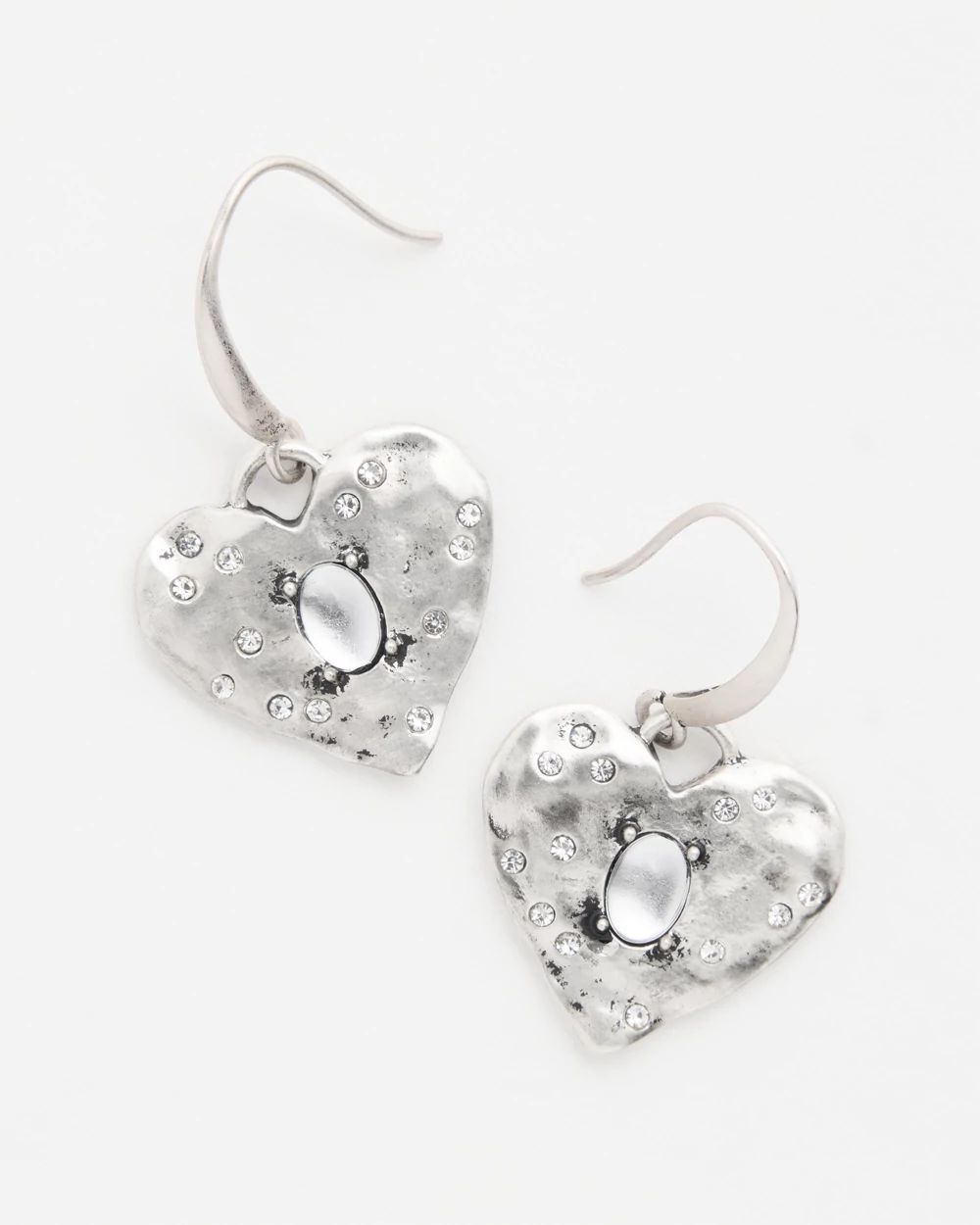 Textured Heart Earrings click to view larger image.