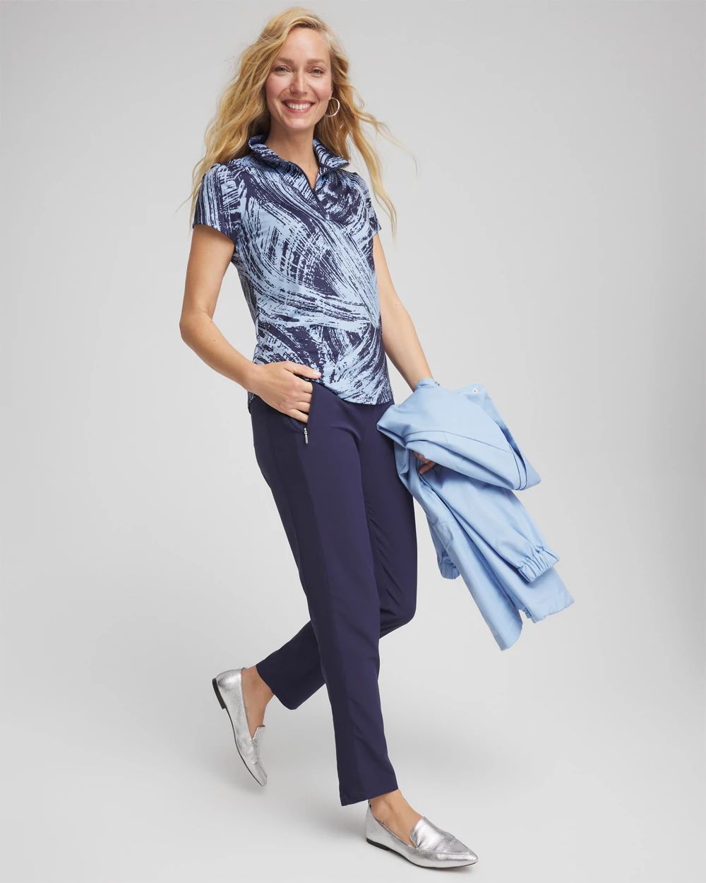 Zenergy® UPF Rib Mix Ankle Pants click to view larger image.