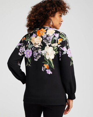Zenergy® French Terry Floral Pullover