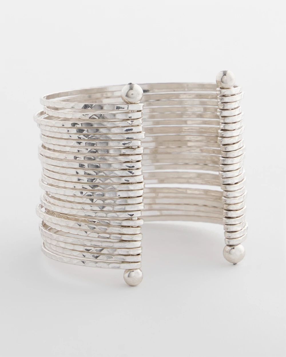 Silvertone Bracelet Stack Cuff