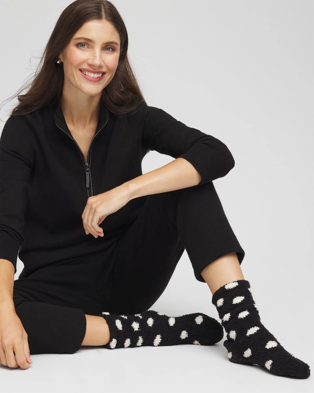 Polka Dot Cozy Socks click to view larger image.