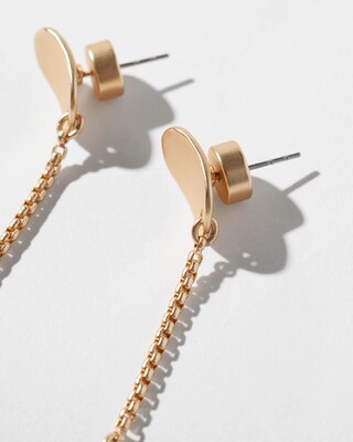 Gold Tone Linear Earrings