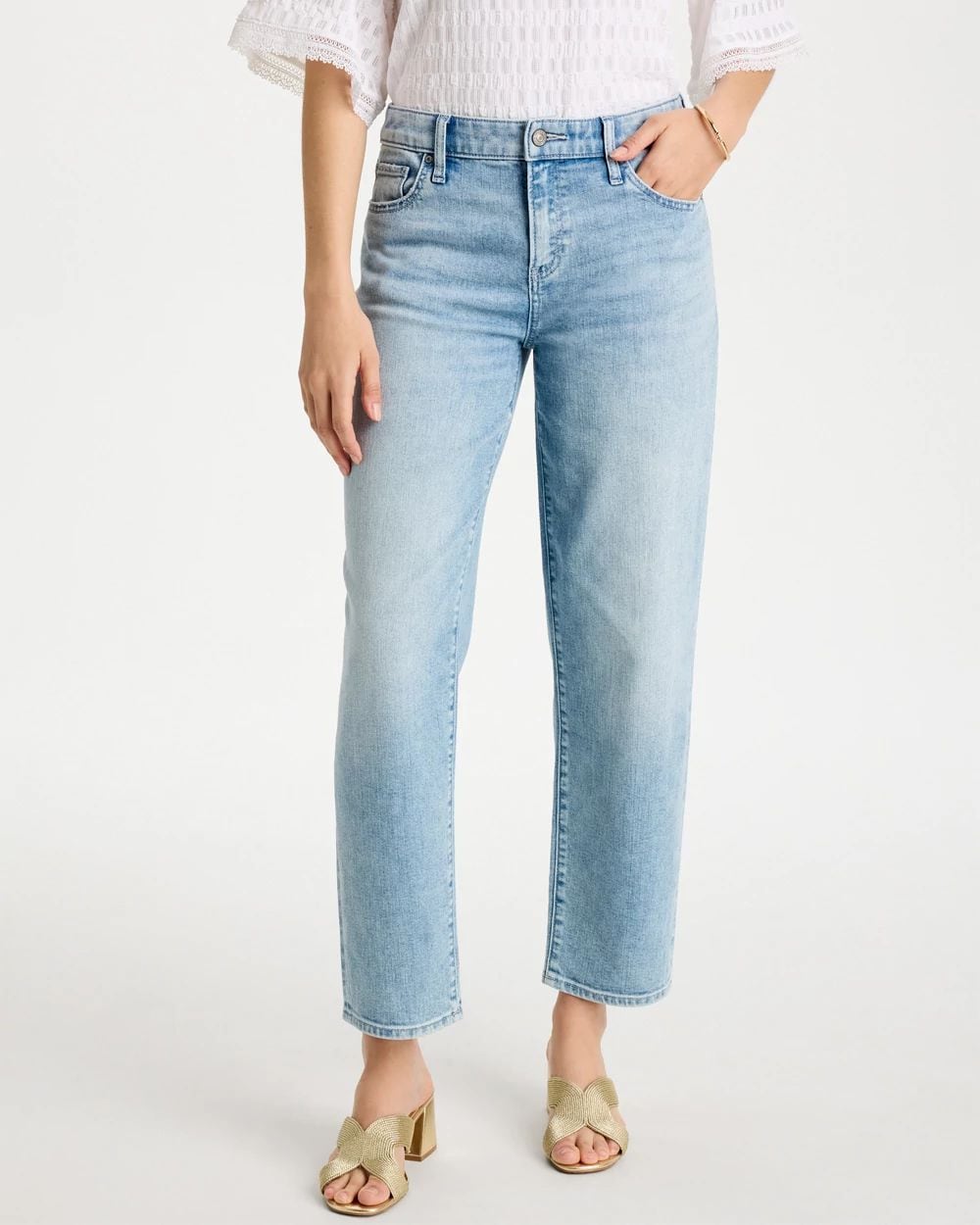 Relaxed Boyfriend Rolled Hem Jean