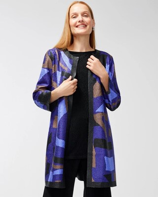 Travelers Collection Abstract Crushed Jacket