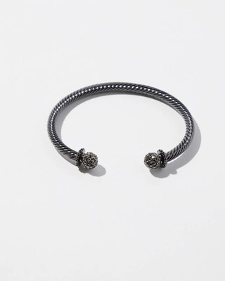 Hematite Tone Cuff Bracelet