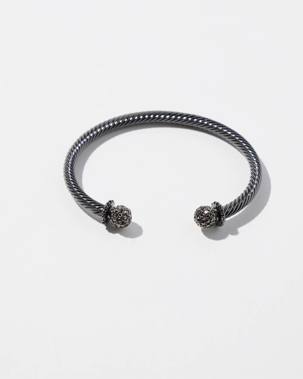 Hematite Tone Cuff Bracelet