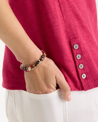 Raspberry Twist Stretch Bracelet click to view larger image.