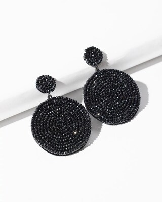Black Glam Drop Earrings