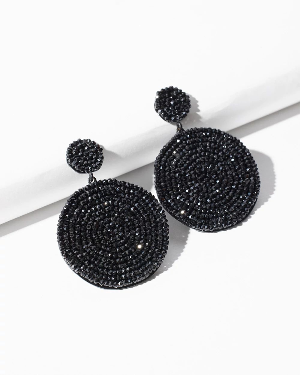 Black Glam Drop Earrings