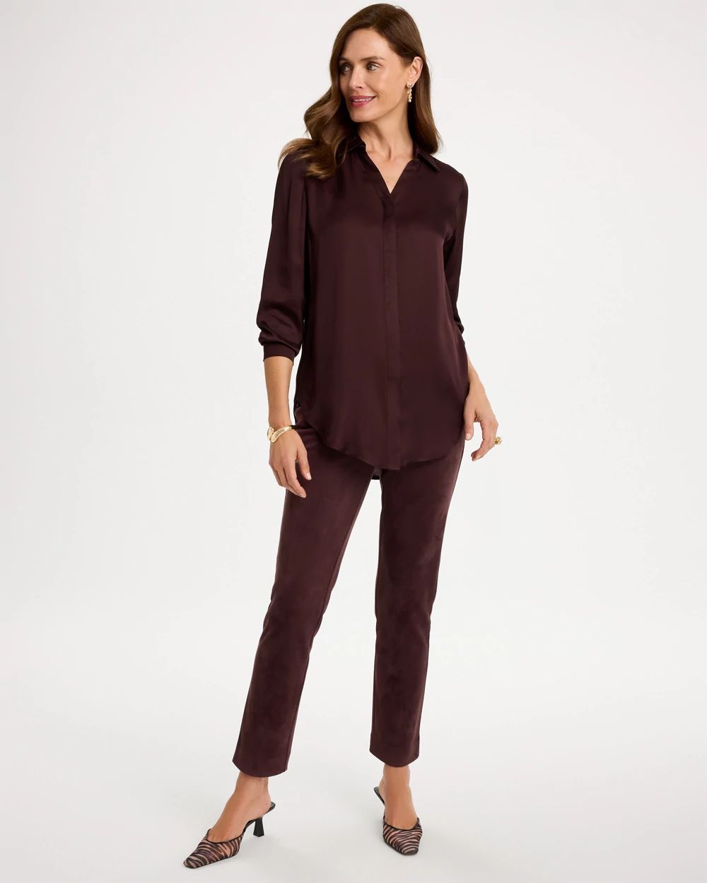Satin Prestige Splitneck Tunic click to view larger image.