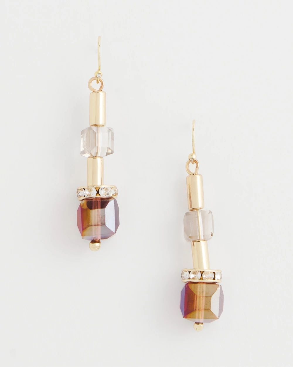 Art Deco Geo Glass Bead Earrings